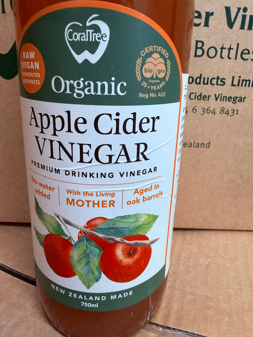 Organic Apple Cider Vinegar: Label Seconds