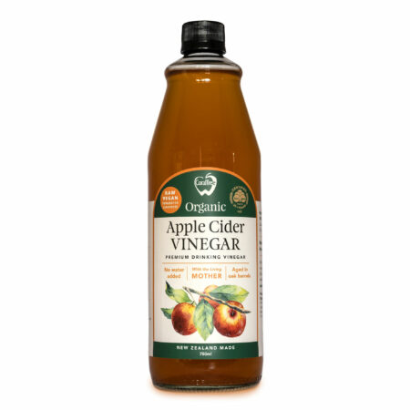 CoralTree 750ml Glass Bottle of Apple Cider Vinegar, Available in Twin, 6 and 12 packs